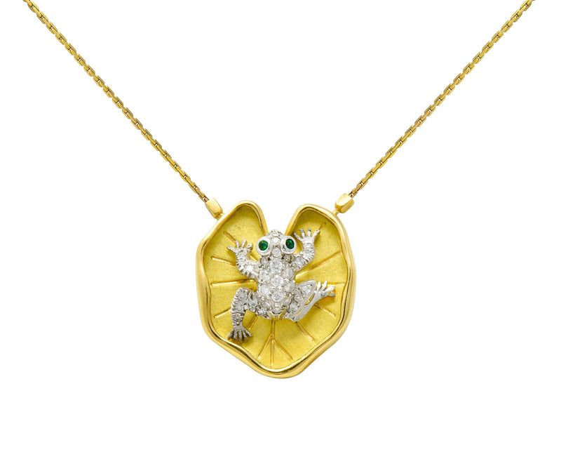 Men's Amulet Gold Plated Rhinestone Frog Necklace Pendant Fashion Jewelry  Chain | eBay
